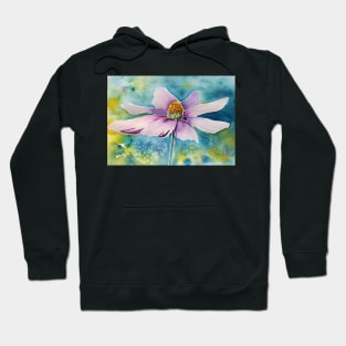 Pink Flower Watercolor Art Hoodie